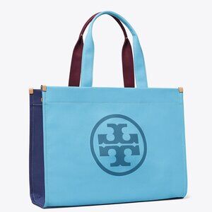 Ella Color-Block Canvas Tote Color: Blue Sky Mix